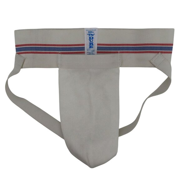 VTG The Duke Mens Small Red White Blue Stripe Band Jockstrap Athletic Supporter - Picture 1 of 8